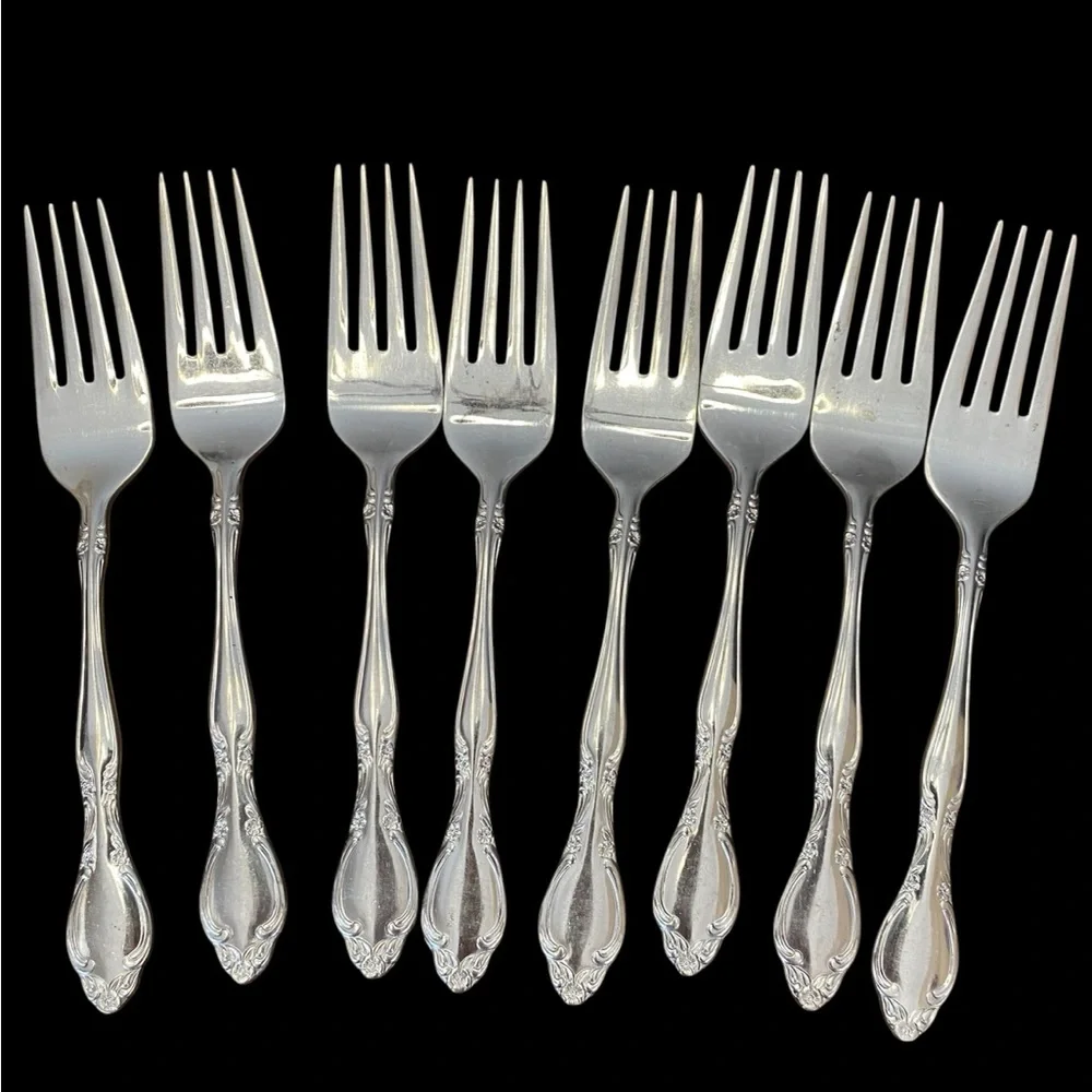 Vintage Imperial Stainless Flatware Set 36 Pc Fleurette Pattern Korea